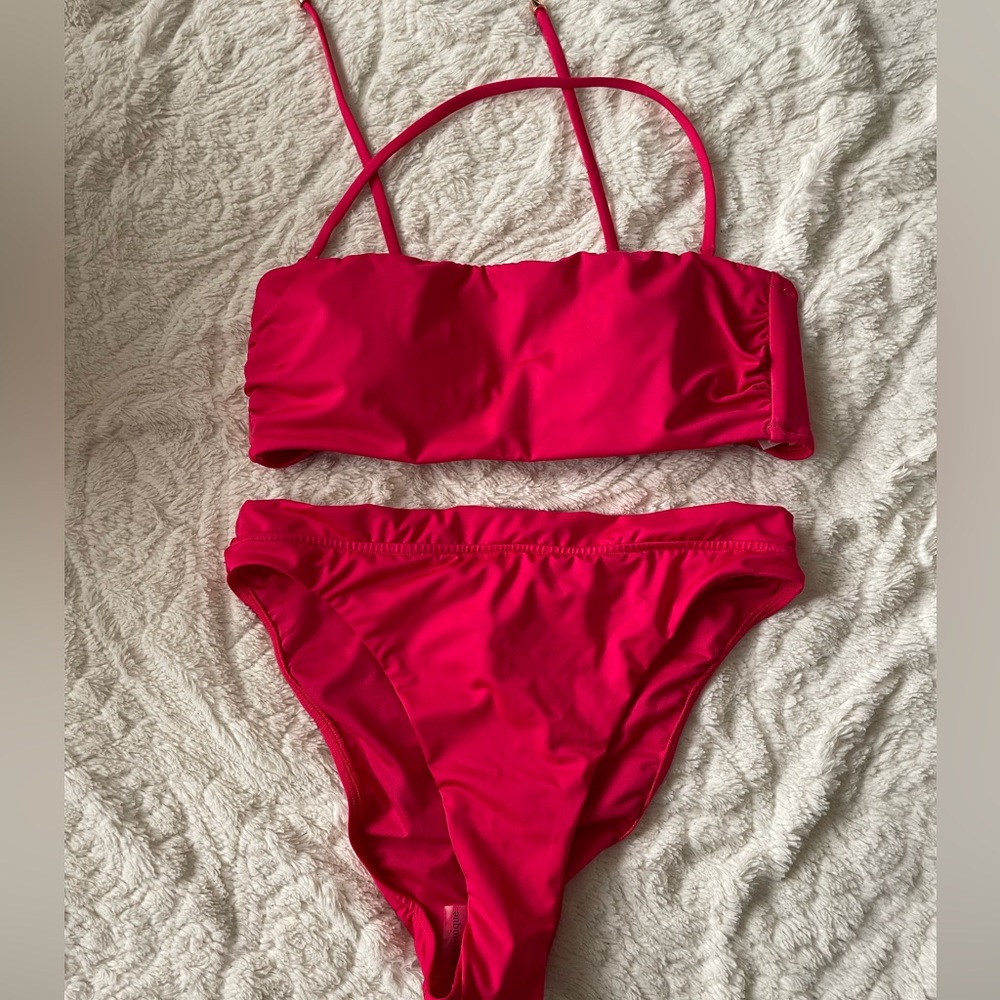 Hot Pink Victorias Secret High Waisted Bikini